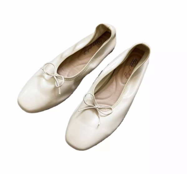 画像8: Flat Leather Ballerina Shoes Egg Roll Shoes Pumps 　フラットレザーバレリーナシューズエッグロールシューズパンプス (8)