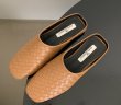 画像3: Women's Mesh woven square toe half sandals slippers  メッシュ編み込みスクエアトゥハーフサンダル スリッパ (3)