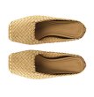 画像1: Women's genuine leather  Mesh woven square toe half sandals slippers  本革レザーメッシュ編み込みスクエアトゥハーフサンダル スリッパ (1)
