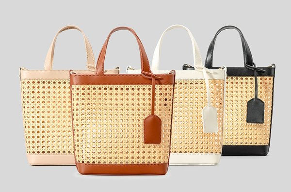 画像10: Square Perforated Basket Tote Shoulder Crossbody Bag　スクエア穴あきかごバケットかご籠トートショルダーバッグ (10)