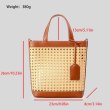 画像11: Square Perforated Basket Tote Shoulder Crossbody Bag　スクエア穴あきかごバケットかご籠トートショルダーバッグ (11)