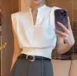 画像8: V-neck draped sleeveless sweatshirt　Vネックドレープノースリーブ スウェットシャツTシャツ (8)