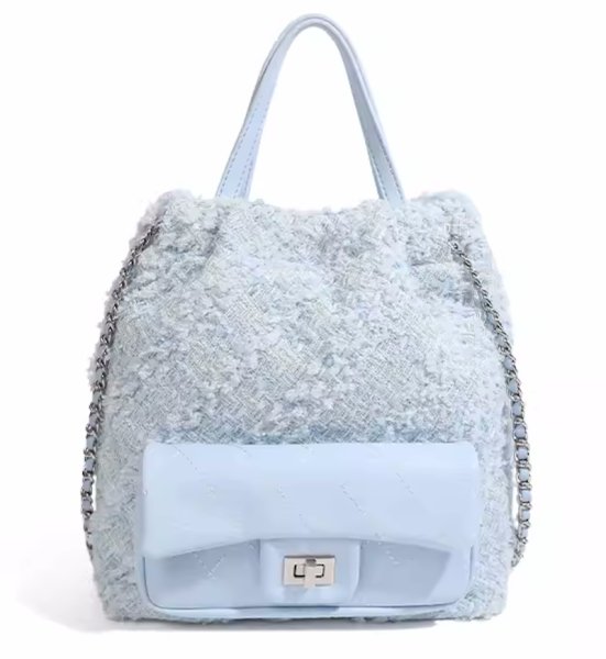 画像1: Rhombus quilted chain backpack tote shoulder bag　 キルティングバックパックリュックトートショルダーバッグ (1)