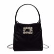 画像1: Single Shoulder Rhinestone Satin Square Tote Shoulder Crossbody Bag　シングルワンハンドルラインストーンサテンスクエアトートショルダークロスボディトートショルダークロスボディーバッグかばん (1)