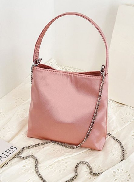 画像4: Single Shoulder Rhinestone Satin Square Tote Shoulder Crossbody Bag　シングルワンハンドルラインストーンサテンスクエアトートショルダークロスボディトートショルダークロスボディーバッグかばん (4)