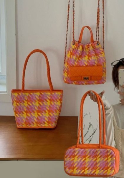 画像14: Mesh leather braided 3 types tote shoulder backpack　 メッシュレザー編み込み3種類トートショルダーバックパック (14)