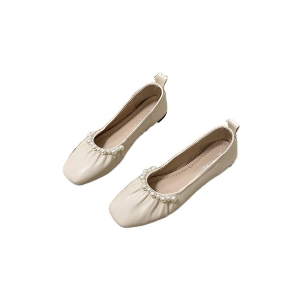 画像9: Laundromat Parlour Flat Panps Shoes　フラットレザーパール付きシューズパンプス (9)