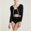 画像1: Women's Cardigan and frill bikini swimsuit split bikini 　ハイウエストフリルプリットビキニスイムウエアカーディガン付き (1)