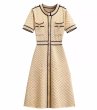 画像1: Women's Polo collar stitch dress  One Piece 　ポロカラーワンピース　ステッチワンピースドレス (1)