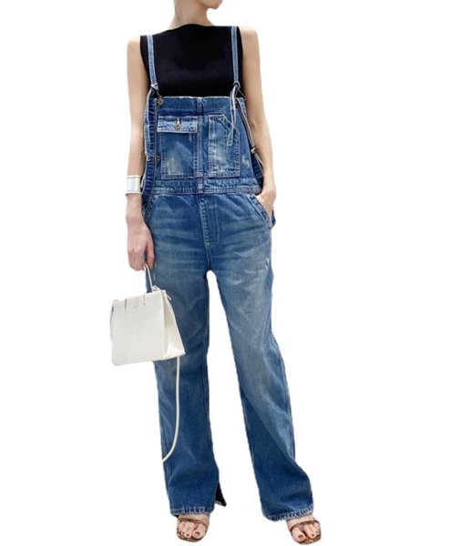 画像1: Women's Denim overalls　デニムインディゴオーバーオール　サロペット (1)