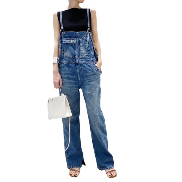 画像5: Women's Denim overalls　デニムインディゴオーバーオール　サロペット (5)