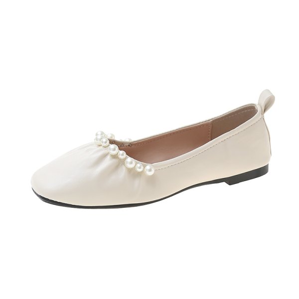 画像2: Laundromat Parlour Flat Panps Shoes　フラットレザーパール付きシューズパンプス (2)