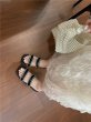 画像8: Rhinestone Double Strap Sandal Slippers　ラインストーン付きレザーサンダルスリッパ (8)