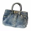 画像1: Denim remake style tote shoulder crossbody bag 　デニムリメイクスタイルトートショルダークロスボディかばん (1)