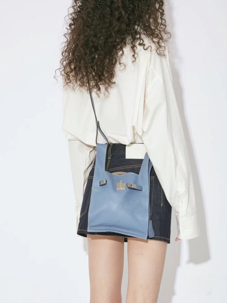 画像6: Soft Leather One Shoulder Crossbody Bag Tote Shoulder Bag 　ソフトレザーワンショルダークロスボディバッグトートショルダーバッグ (6)