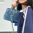 画像6: Denim remake style tote shoulder crossbody bag 　デニムリメイクスタイルトートショルダークロスボディかばん (6)