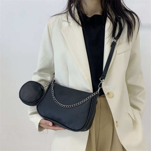 画像6: Leather Tote Shoulder Crossbody　小バッグ付きレザークロスボディバッグトートショルダーバッグ (6)