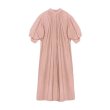 画像5: Women's French Style Casual Puff Sleeve Long Maxi Dress One Piece 　フレンチパフスリーブ膝下丈ワンピースドレス (5)