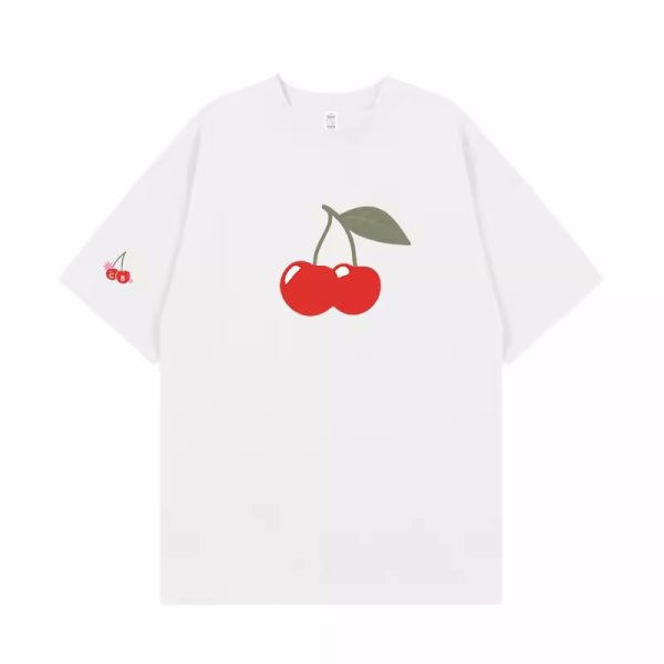 画像2: Cherry Print Short Sleeve T-Shirt 　チェリープリントオーバーサイズ半袖Tシャツ (2)