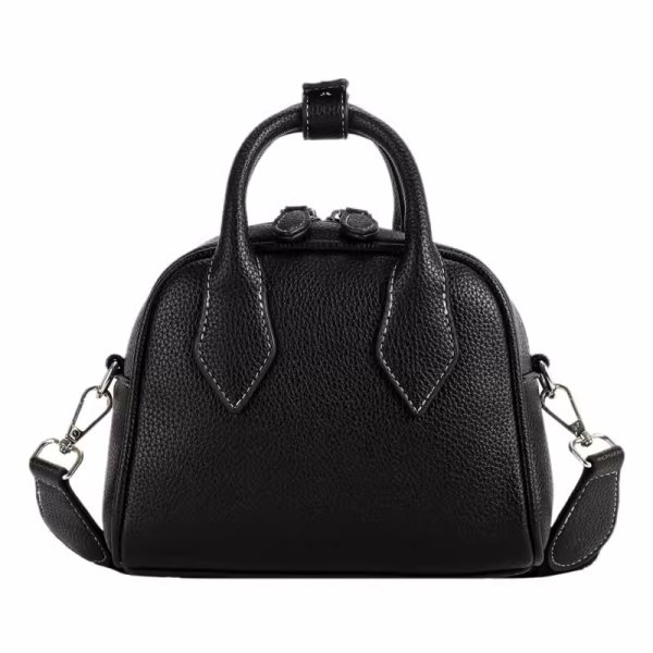 画像2: Leather simple small square tote shoulder crossbody bag　レザーシンプルスモールスクエアボストントートショルダークロスボディーバッグバッグ (2)