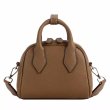 画像1: Leather simple small square tote shoulder crossbody bag　レザーシンプルスモールスクエアボストントートショルダークロスボディーバッグバッグ (1)