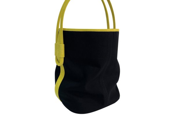 画像9: Canvas and leather contrast color large capacity shoulder tote bag　キャンバス＆レザーコントラストカラーラージショルダートートバッグ (9)