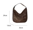 画像15: Mesh woven leather large shoulder tote bag　メッシュ編み込みレザーラージショルダートートバッグ (15)