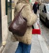 画像12: Mesh woven leather large shoulder tote bag　メッシュ編み込みレザーラージショルダートートバッグ (12)