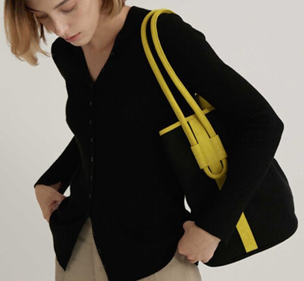 画像7: Canvas and leather contrast color large capacity shoulder tote bag　キャンバス＆レザーコントラストカラーラージショルダートートバッグ (7)