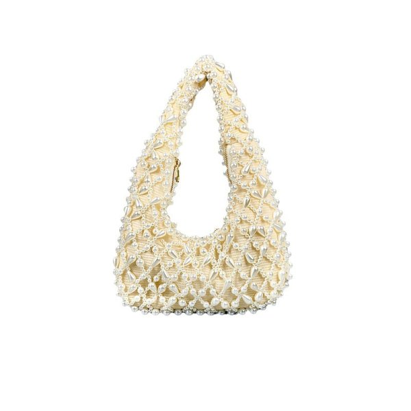 画像8: Irregular Pearl Underarm Tote Shoulder Bag　イレギュラーパール付きアンダーアームトートショルダーバッグ (8)