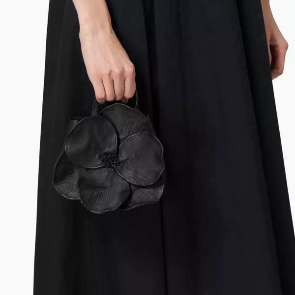 画像4: French Petal Flower Tote Shoulder Crossbody Chain Bag crossbody bag　レザーフレンチペタルフラワートートショルダークロスボディチェーンバッグ (4)