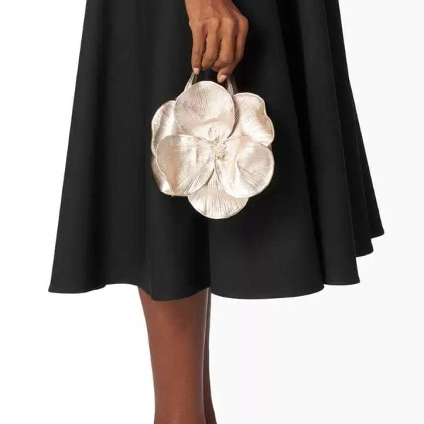 画像14: French Petal Flower Tote Shoulder Crossbody Chain Bag crossbody bag　レザーフレンチペタルフラワートートショルダークロスボディチェーンバッグ (14)