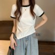 画像7: Irregular Bicolor T-shirt　イレギュラーバイカラーTシャツ (7)