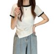 画像1: Irregular Bicolor T-shirt　イレギュラーバイカラーTシャツ (1)