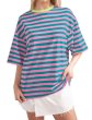 画像6: Striped drop shoulder round neck T-shirt　ストライプ ボーダードロップショルダーラウンドネックTシャツ (6)