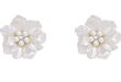 画像7: White camellia flower  Earring  ホワイト椿の花カメリアパール付きピアス イアリング (7)