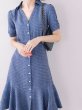 画像1: Women's French hem fishtail V-neck dress One Piece 　フレンチヘムフィッシュテール V ネックドレスワンピース (1)