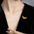 画像1:  Croissant corsage brooch 　クロワッサン半月ゴールド＆シルバーブローチコサージュ (1)