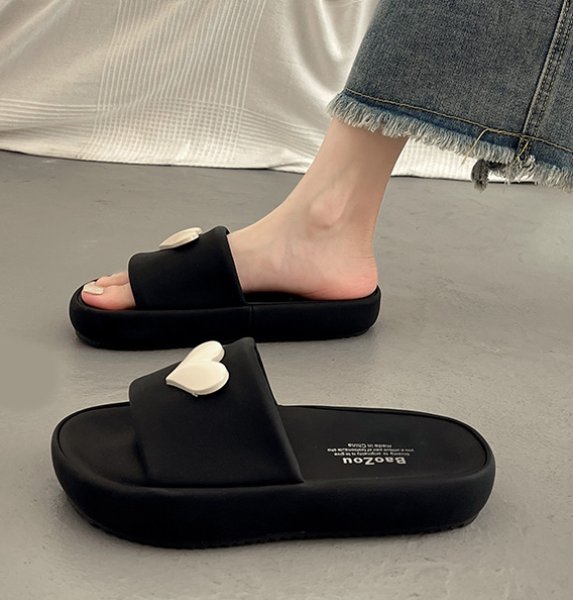 画像6: Women's  Heart Point Platform Sandals Slippers Flip Flops　ユニセックスハートポイントプラットフォーム厚底サンダルスリッパ  (6)