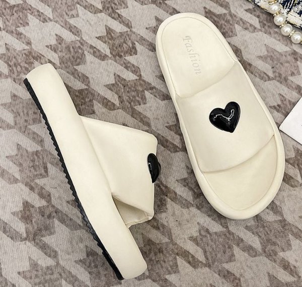 画像8: Women's  Heart Point Platform Sandals Slippers Flip Flops　ユニセックスハートポイントプラットフォーム厚底サンダルスリッパ  (8)