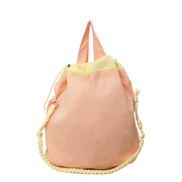 画像3: Casual pleated bucket bag Eco shopping Tote Shoulder Bag　プリーツナイロンバケットエコトートショルダーバッグ (3)