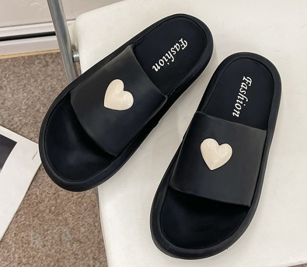 画像7: Women's  Heart Point Platform Sandals Slippers Flip Flops　ユニセックスハートポイントプラットフォーム厚底サンダルスリッパ  (7)