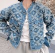 画像1: Women's Short length Star fringe denim jacket outer 　ショート丈スターフリンジデニムGジャンジャケットアウター (1)