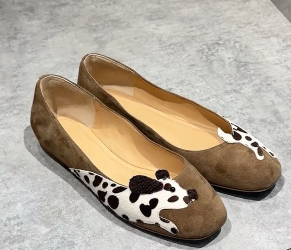 画像5: Dalmatian flat sole round toe ballet shoes pumps shoes 　ダルメシアンフラットラウンドトゥバレエシューズパンプスペタンコラクチンシューズ (5)