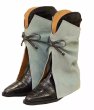 画像1: Genuine Leather V-neck Bow Mid-leg Pant Boots 　本革Vネックボウミッドレッグパンツマントブーツシューズ (1)