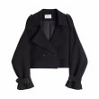 画像3: Women's  Short double-breasted windbreaker jacket, trench coat　ショートダブルブレストウインドブレーカージャケット トレンチコート (3)