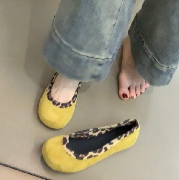 画像12: Shallow-mouth flat sole round-toe ballet shoes フラットラウンドトゥバレエシューズパンプスペタンコラクチンシューズ (12)