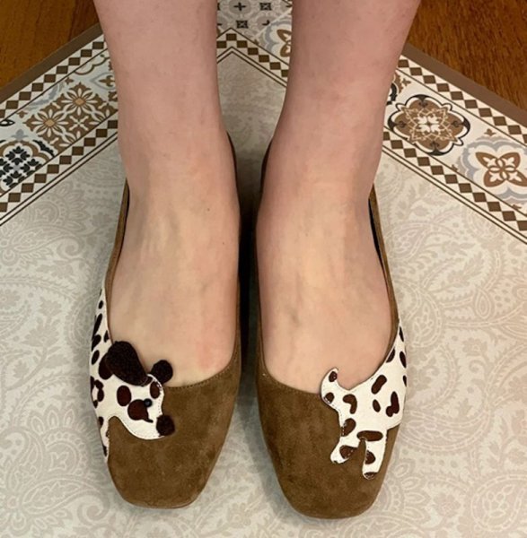 画像4: Dalmatian flat sole round toe ballet shoes pumps shoes 　ダルメシアンフラットラウンドトゥバレエシューズパンプスペタンコラクチンシューズ (4)