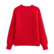 画像3: Women's French niche fashionable round neck long sleeve cardigan sweater knit　フランススタイルファッショナブル ラウンドネック長袖カーディガンセーターニット (3)