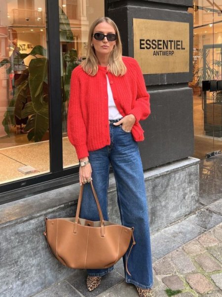 画像5: Women's French niche fashionable round neck long sleeve cardigan sweater knit　フランススタイルファッショナブル ラウンドネック長袖カーディガンセーターニット (5)